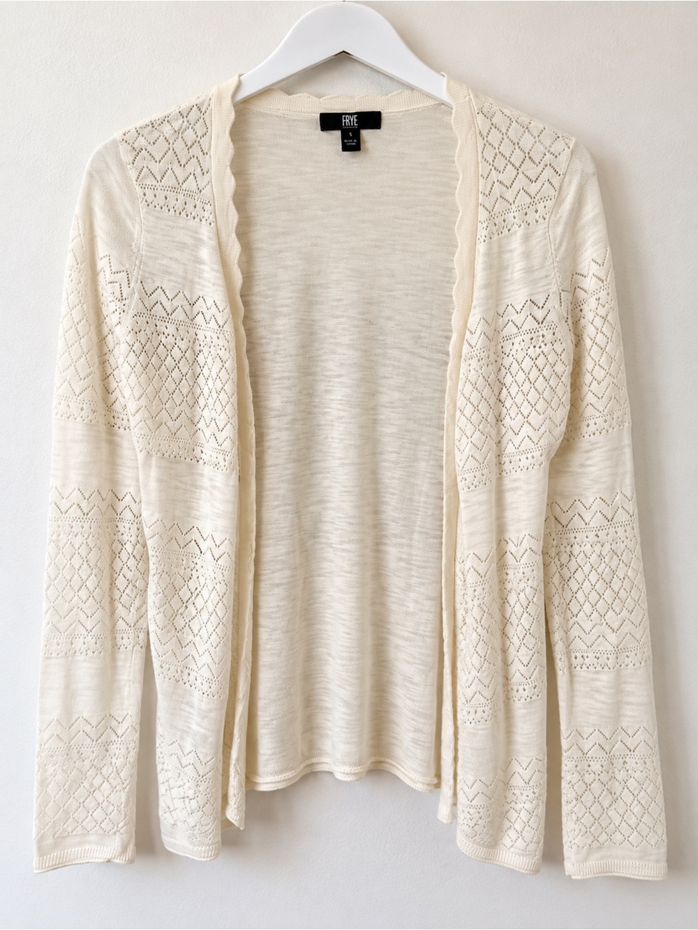 Frye Knit Open-Front Cardigan – Size Small